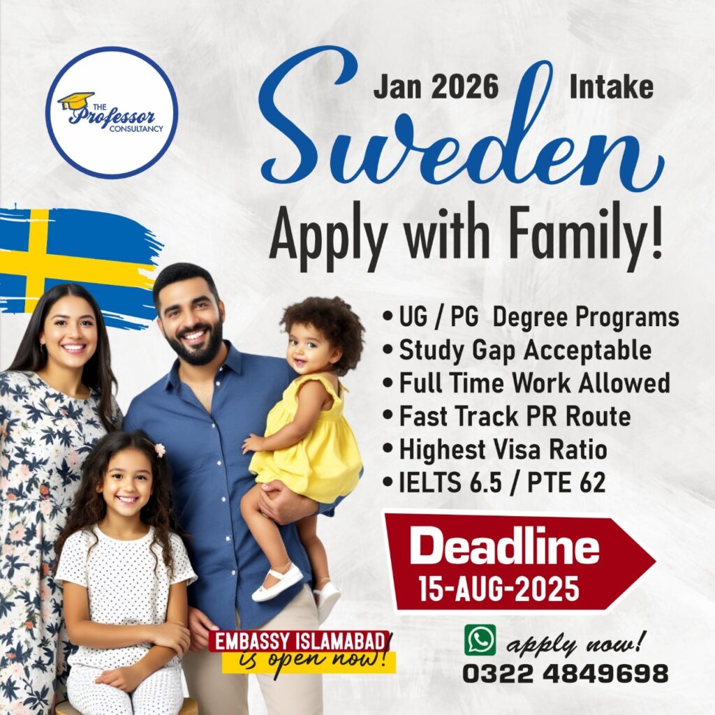 study in Sweden from Pakistan